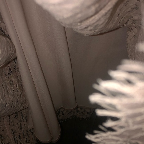 Lewit blush pink laced midi lace skirt - Picture 5 of 11